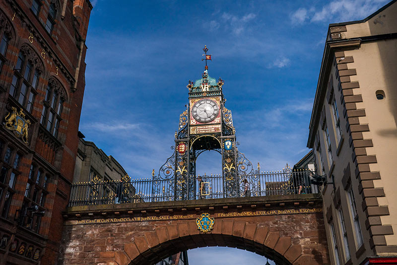 The Eastgate Clock and city walls. Credit Ioan Said