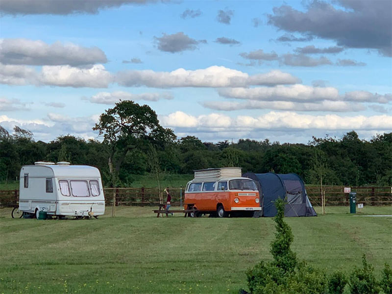 Caravan and camper van at Sunny Side Touring Park