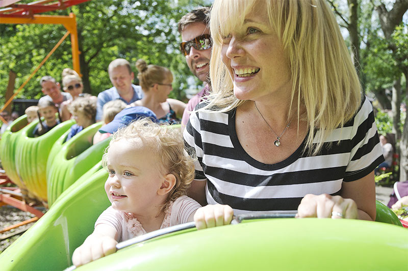 Families on a ride at Gulliver's World
